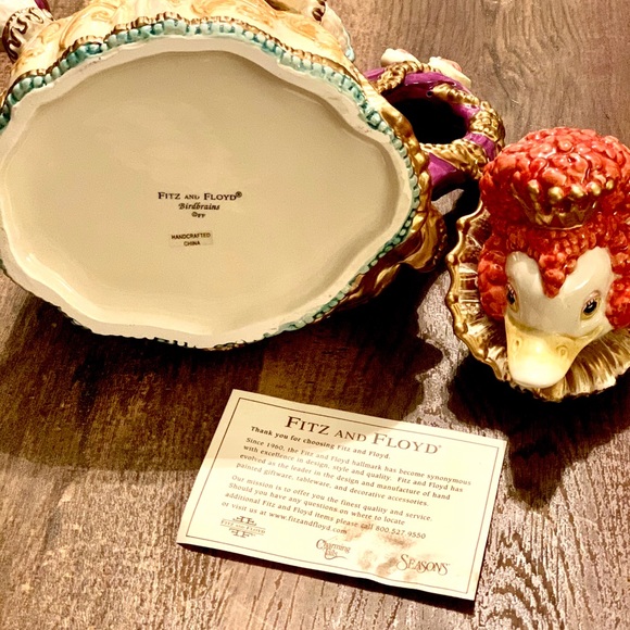 Teapot & Lid Birdbrains by FITZ & FLOYD - Picture 3 of 8